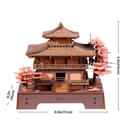 Sakura Pavilion – 3D puzzle Rolife, japonský zenový pavilon