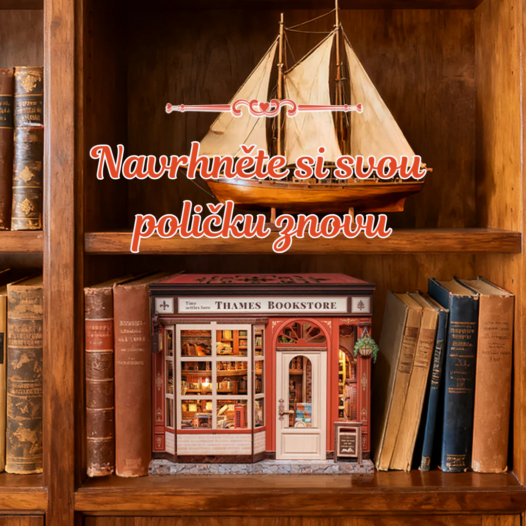 Miniaturální domeček Thames Bookstore