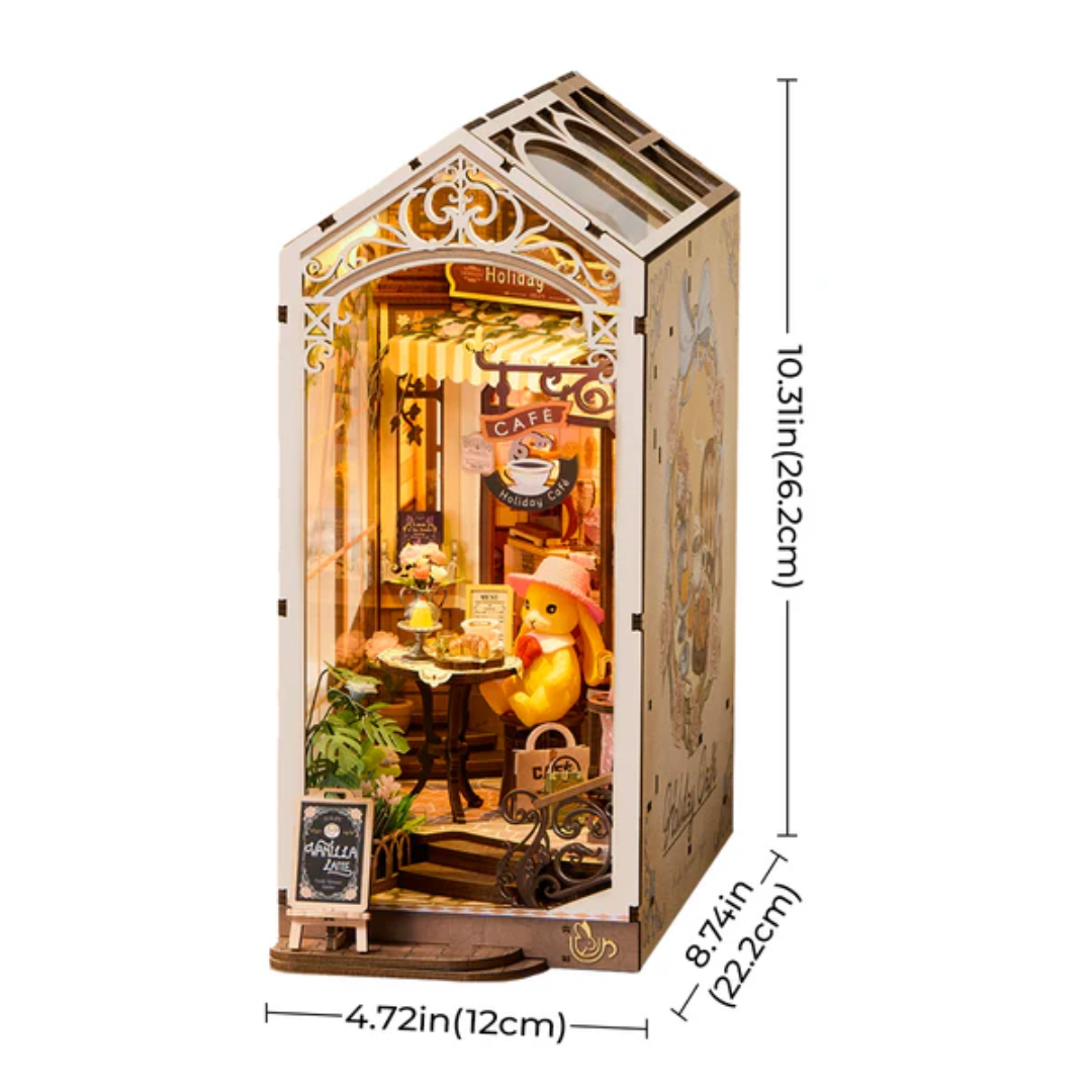 DIY Book Nook - Holiday Cafe | Rolife – rozměry modelu