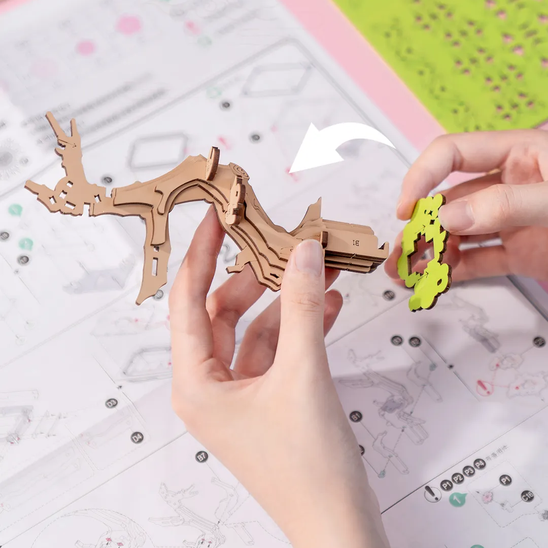 Sakura Bonsai – 3D puzzle Robotime, dřevěná dekorace s motivem japonské třešně – návod krok za krokem