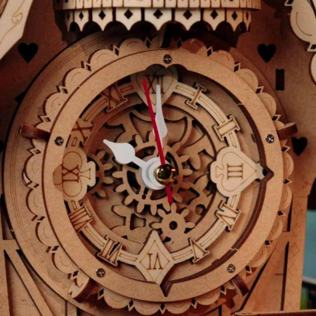 Dřevěná sada Puzzle 3D - Hodiny s kukačkou | ROKR
