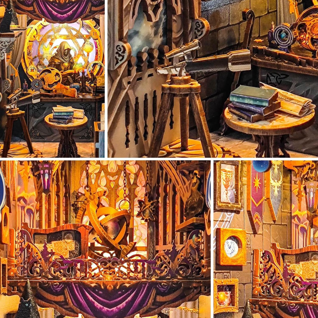 Noc, kdy mapa hvězd začíná mluvit – Tarot Star Map – DIY Book Nook Joincon | 3D puzzle Dárek