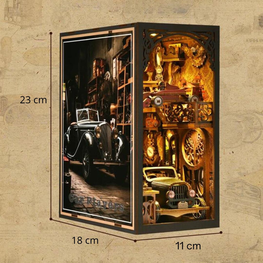 DIY Book Nook - Automobil – rozměry modelu