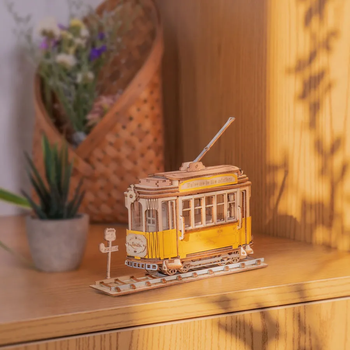 Historická tramvaj Vintage – 3D puzzle Rolife, DIY model