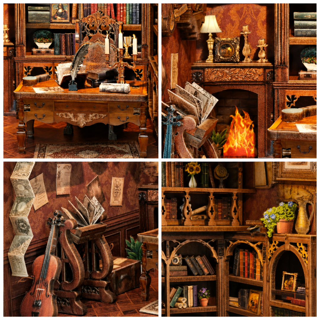 Psací stůl plný příběhů – Time Book House – DIY Book Nook Joincon | 3D puzzle Dárek