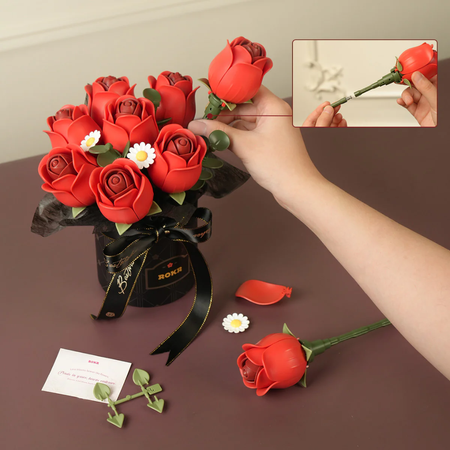 Puzzle 3D – Red Rose Bouquet | ROKR