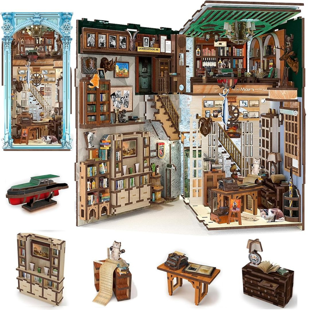 DIY Book Nook - Hemingwayův dům | MiniCity – nápad na dárek