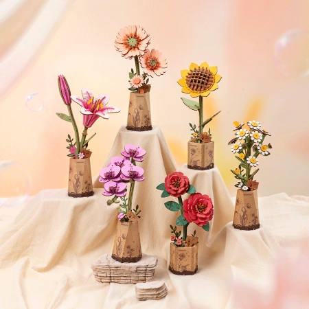 Dřevěná sada Puzzle 3D - Sakura | Rowood