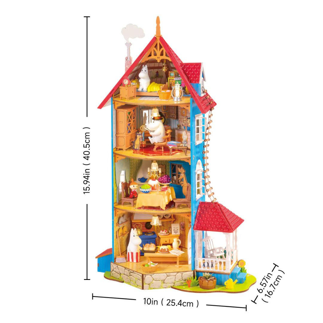 DIY Miniaturní domeček - Moominhouse | Rolife – rozměry modelu