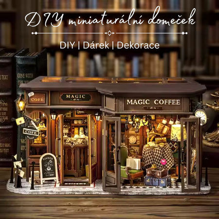DIY Domeček miniatur - Magic Coffee Shop | Domeček miniatur Cutebee