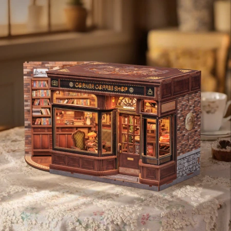 DIY miniaturální domeček - Corner Coffee Shop | The Miniature House Cutebee