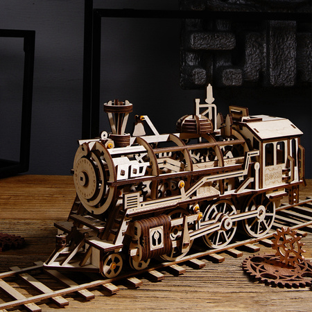 Dřevěná stavebnice Puzzle 3d - Lokomotiva | Robotime ROKR