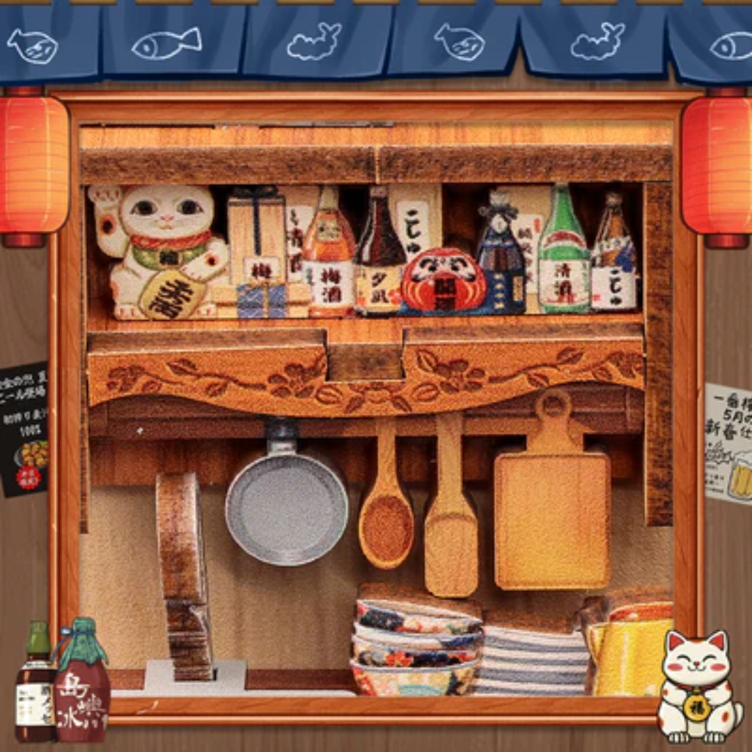 Shiba v uličce – DIY Book Nook - Traditional Japan Street | Cutebee