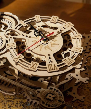 Dřevěná 3d skládačka - Soví hodiny | Robotime