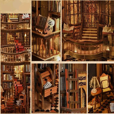 DIY Book Nook - Abbey Library | Minicity Miniature House
