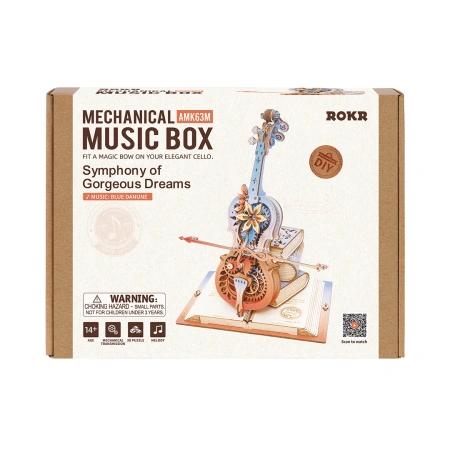 Dřevěná sada Puzzle 3D - Cello | ROKR