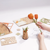 Orange Tulip – 3D puzzle Robotime, kytice tulipánů ve váze