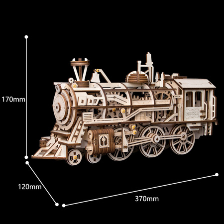 Dřevěná stavebnice Puzzle 3d - Lokomotiva | Robotime ROKR