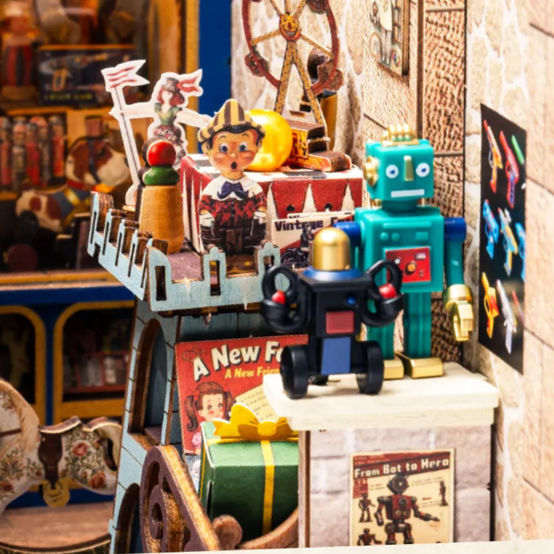 Světlo a melodie – Treasure Toy Shop – DIY Book Nook Robotime | 3D puzzle Dárek