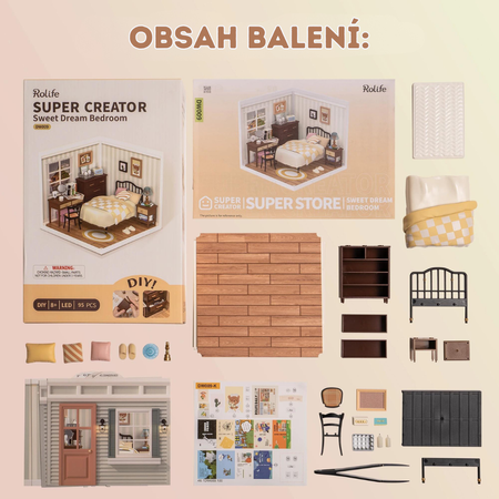 Mini dům 3d - Sweet Dream Bedroom | Rolife