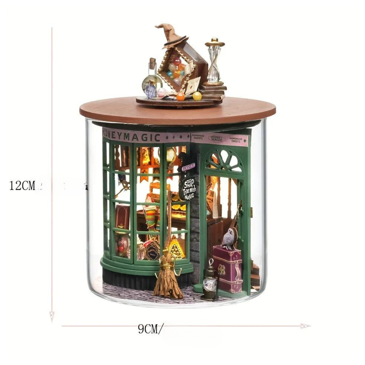 DIY miniaturální domeček - Magický obchod | Stavebnice Harry Potter – rozměry modelu