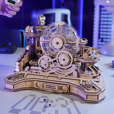 Dřevěná kuličková dráha 3D puzzle Gear Ball Challenge | ROKR