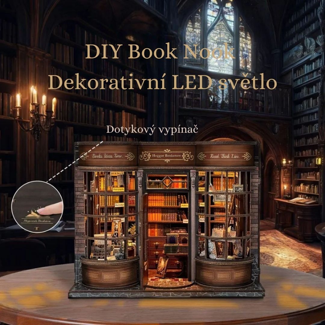 DIY Book Nook - Hoggor Bookstore | Joincoin – LED osvětlení po setmění