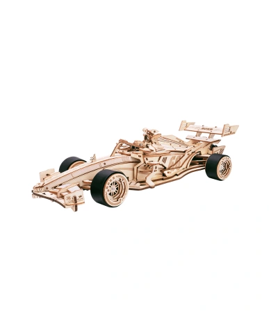 Dřevěná sada Puzzle 3D - závodní auto F1 | ROKR dřevěné puzzle dárek