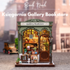 Vánoční sada Book Nook - Galerie Knihkupectví | Cutebee miniaturní 3D puzzle domeček