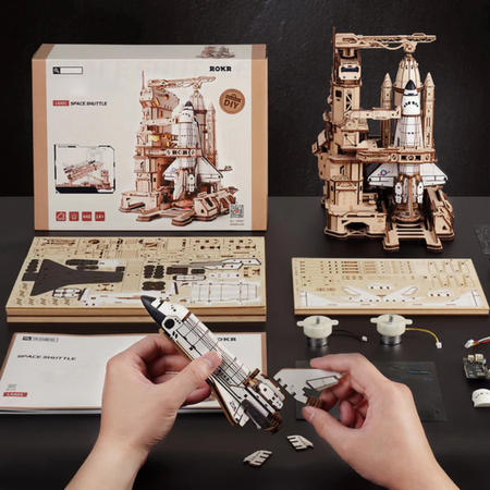 Dřevěná stavebnice Puzzle 3D - Space Shuttle | Rolife ROKR