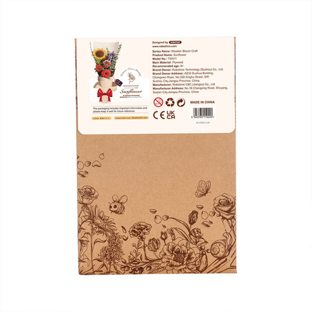 Dřevěná sada Puzzle 3D - Slunečnice | Rowood