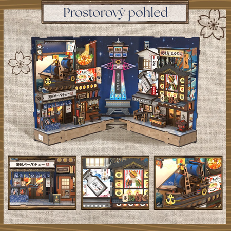 Tsutenkaku Ichiban Street – DIY Book Nook CuteBee | 3D puzzle Dárek