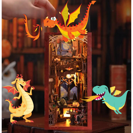 DIY Book Nook -  Flame Dragon | Cutebee 3D Mini dům