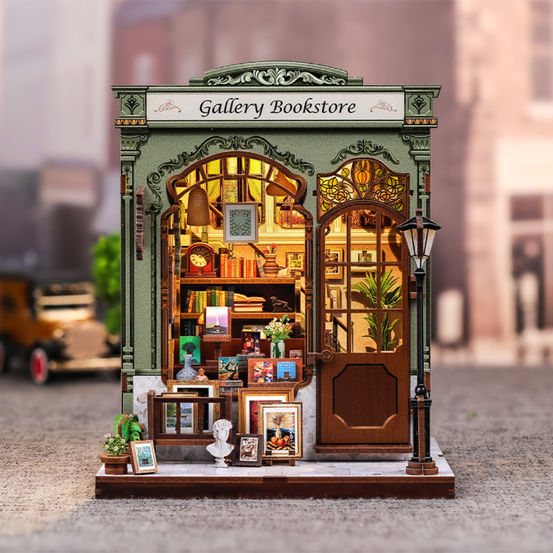 DIY Book Nook - Gallery Bookstore | Cutebee miniaturní domeček 3D puzzle