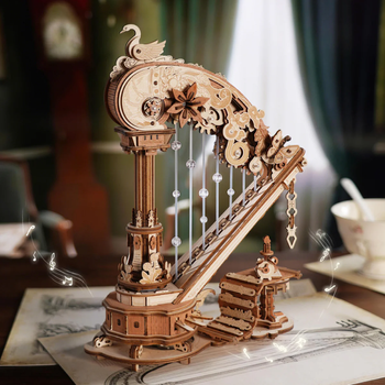Magic Harp – 3D puzzle ROKR, hrací skříňka s labutí