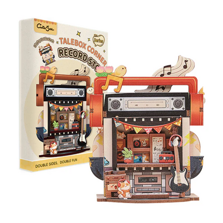 Dřevěná sada Puzzle 3D - Record Store