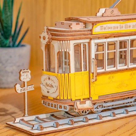 Historická tramvaj Vintage – 3D puzzle Rolife, DIY model