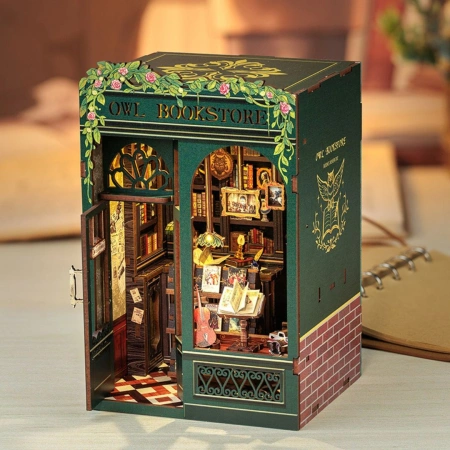 DIY Book Nook - Owl Bookstore | Miniaturní dům Cutebee