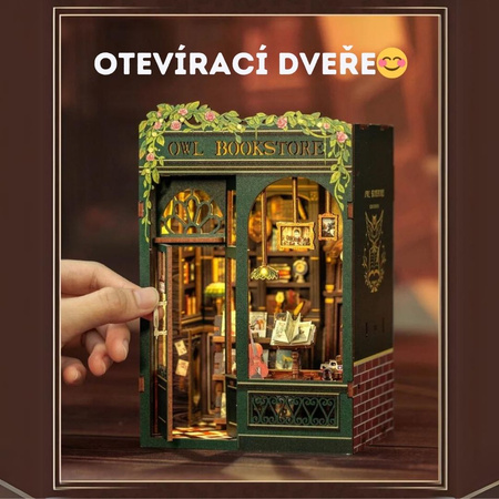 DIY Book Nook - Owl Bookstore | Miniaturní dům Cutebee