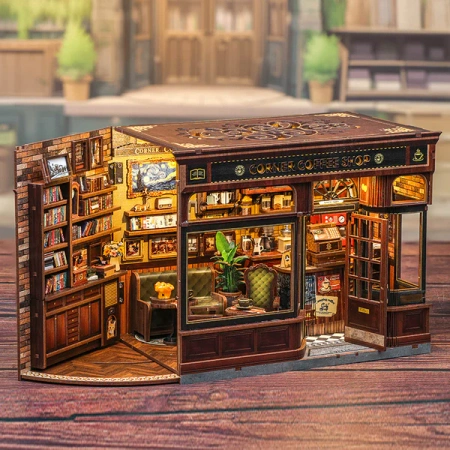 DIY miniaturální domeček - Corner Coffee Shop | The Miniature House Cutebee