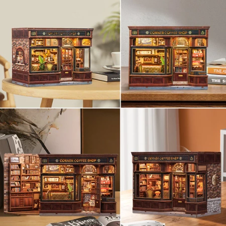 DIY miniaturální domeček - Corner Coffee Shop | The Miniature House Cutebee