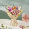Pink Tulip – 3D puzzle Robotime, dřevěná kytice s hrací skříňkou