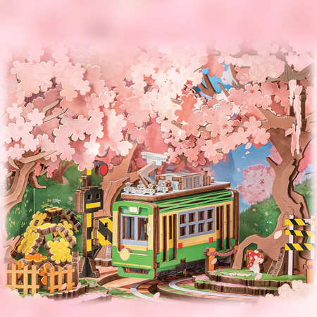 Dřevěná sada Puzzle 3D - Sakura Dream Tour | Rolife