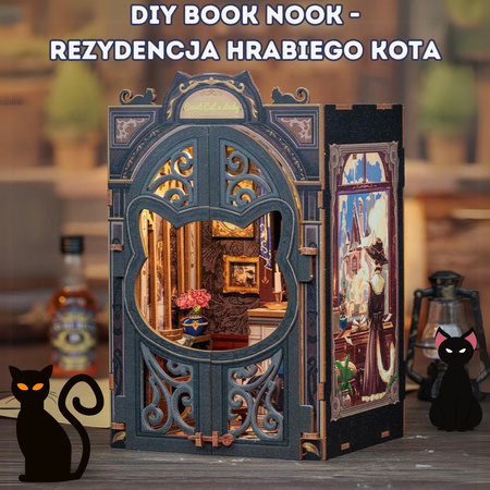 DIY Book Nook Vánoční sada - Rezidence hraběte Kocoura | Cutebee Miniaturní domeček