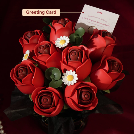 Puzzle 3D – Red Rose Bouquet | ROKR