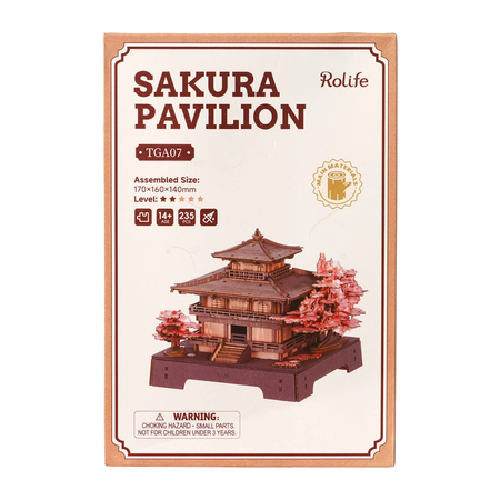 Sakura Pavilion – 3D puzzle Rolife, japonský zenový pavilon