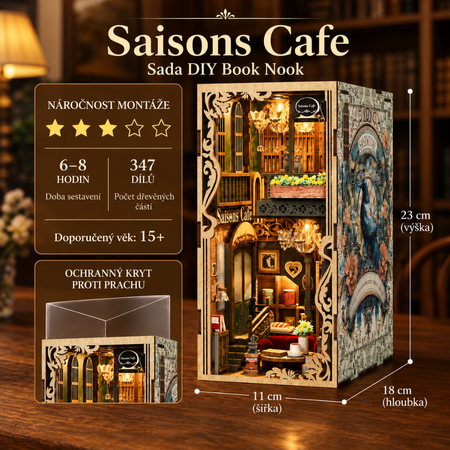 DIY Book Nook - Kavárna Saisons Café s LED | MiniCity