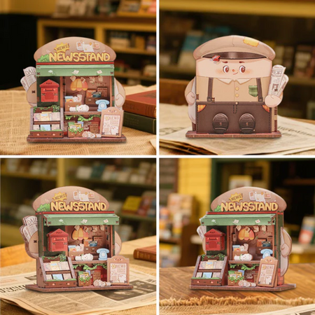 Dřevěný set Puzzle 3D - Stojan na novinky