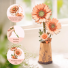 Oranžová gerbera – 3D puzzle Rowood, dřevěná květina DIY