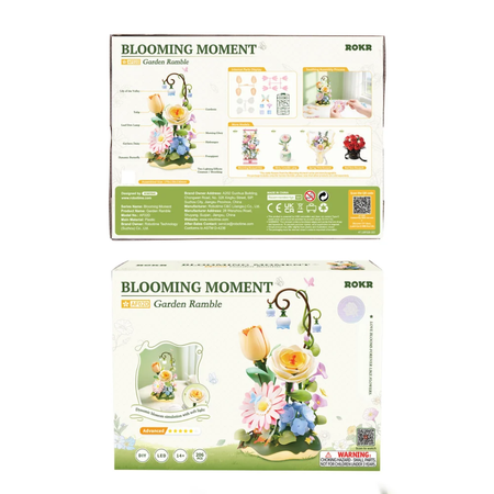 Garden Ramble – 3D puzzle ROKR, kytice s LED osvětlením (206 dílků)